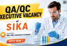 Sika Quality Executive Recruitment 2026 | MSc Chemistry Job in Hyderabad MSc Chemistry Job at Sika | Quality Executive RecruitmentÂ