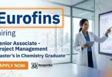 Eurofins Hiring Now – Exciting Chemistry Jobs for Associates in Bengaluru Chemistry Jobs at Eurofins Advinus | Eurofins Careers | Associate Jobs in Bengaluru for MSc Chemistry candidates