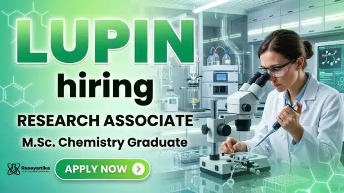 Research Associate Jobs at Lupin Careers for candidates seeking Chemistry Jobs in pharmaceutical research Research Associate Jobs at Lupin Careers for candidates seeking Chemistry Jobs in pharmaceutical research