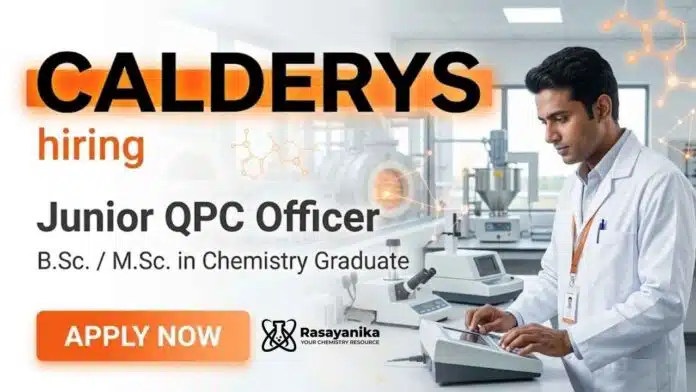 Quality Control Jobs at Calderys Careers for B.Sc and M.Sc Chemistry graduates applying for Junior QPC Officer position Quality Control Jobs at Calderys Careers for B.Sc and M.Sc Chemistry graduates applying for Junior QPC Officer position