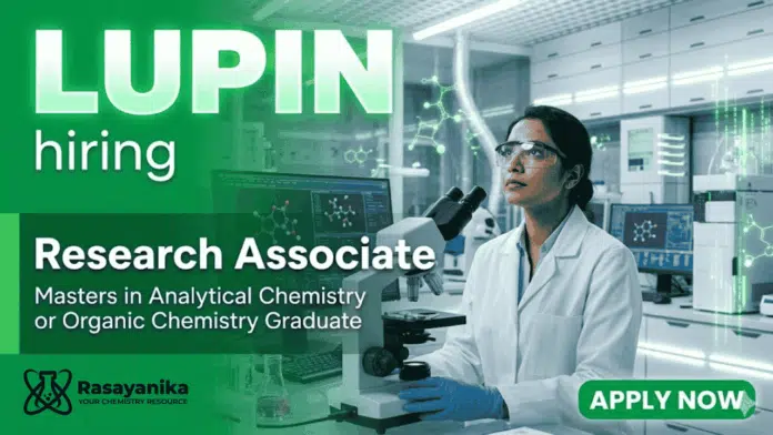 Research Associate Jobs at Lupin Careers for candidates seeking Chemistry Jobs in Pune Research Associate Jobs at Lupin Careers for candidates seeking Chemistry Jobs in Pune