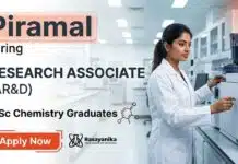 Piramal Research Associate Jobs | MSc Chemistry Candidates Apply Research Associate Jobs at Piramal Careers for MSc Chemistry Jobs