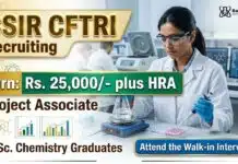Project Associate Jobs at CSIR CFTRI | Earn: Rs. 25,000/- plus HRA | Walk-in Interview Project Associate Jobs announced under CSIR CFTRI Recruitment for candidates interested in Chemistry Research Jobs