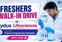 Exclusive Freshers Walk-In Interview at Zydus | BSc Chemistry Job Zydus Hiring BSc Chemistry Freshers Job | Trainee Officer Role
