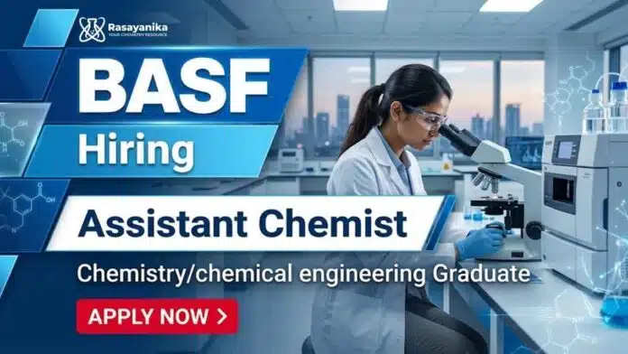 Assistant Chemist Job at BASF Careers R&D Job Opportunity in Navi Mumbai Assistant Chemist Job at BASF Careers R&D Job Opportunity in Navi Mumbai