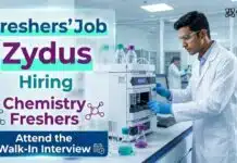 Chemistry Freshers Job at Zydus Careers | Walk-In Interview Chemistry Freshers Job through Zydus Careers. Attend the Walk-In Interview at Ankleshwar for apprentice opportunities.