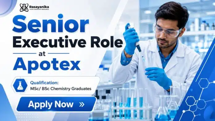 Chemistry Jobs at Apotex | Senior Executive Role Chemistry Jobs at Apotex | Senior Executive Role