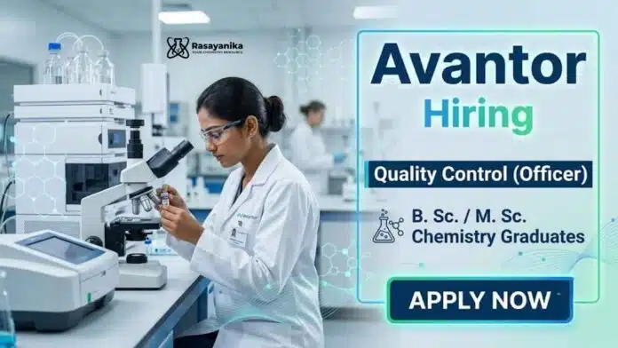Avantor Hiring QC Officer – Quality Control Jobs for Chemistry Graduates in Thane Avantor Hiring QC Officer – Quality Control Jobs for Chemistry Graduates in Thane