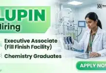 Chemistry Jobs at Lupin | Associate Jobs Apply Now Lupin Hiring Executive Associate – Fill Finish Facility | Chemistry Jobs in Pharma Packaging Operations