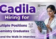 Cadila Walk-in Interview for Chemistry Jobs | Apply Now Cadila Walk-in Interview – Chemistry Jobs Open for Production, QC & QA Roles in Ankleshwar