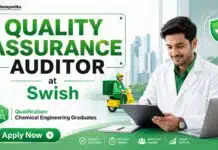 Swish Hiring QA Auditor Role | Chemical Engineering Job Chemical Engineering Job at Swish | Quality Assurance Auditor Role