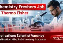 Freshers Chemistry Job at Thermo Fisher | Hybrid Applications Scientist Role Chemistry Freshers Job at Thermo Fisher | Field Applications Scientist