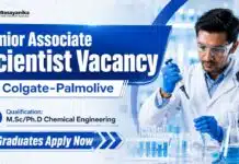 Scientist Job Vacancy at Colgate-Palmolive | Chemical Engineering Job Associate Scientist Job at Colgate | Chemical Sciences Vacancy