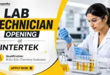 InterTek Hiring Lab Technician | MSc Chemistry Jobs Lab Technician at InterTek | M.Sc Chemistry Jobs