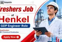 Freshers Chemical Engineering Job at Henkel | GDP Engineer Role Henkel Hiring GDP Engineer | Freshers Chemical Engineering Job