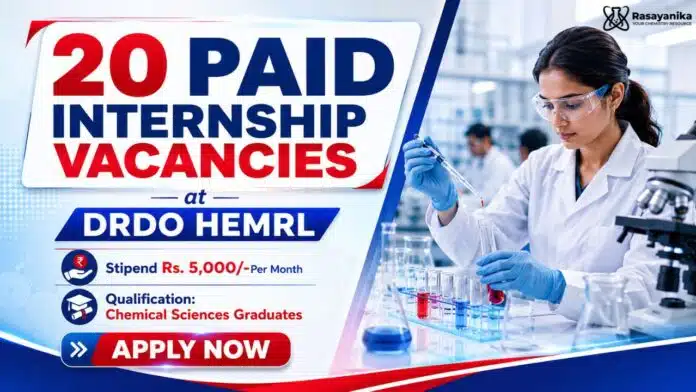 DRDO Internship 2026 for Chemistry Students | Apply Now DRDO Internship 2026 for Chemistry Students | Apply Now