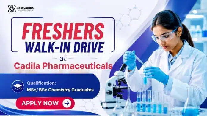 MSc Chemistry Freshers Job at Cadila Pharmaceuticals | Quality Control Jobs MSc Chemistry Freshers Job at Cadila Pharmaceuticals | Quality Control Jobs