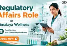 Himalaya Wellness Hiring Chemistry Graduates | Regulatory Affairs Role MSc Chemistry Job at Himalaya Wellness | Regulatory Affairs Executive
