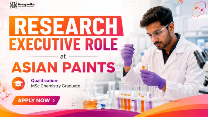 MSc Chemistry Jobs at Asian Paints | Research Executive MSc Chemistry Jobs at Asian Paints | Research Executive