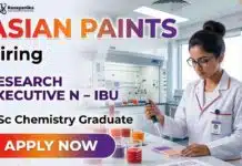 Research Executive Jobs at Asian Paints for Chemistry Graduates | Apply Now Asian Paints Careers Announces Research Executive Jobs in Navi Mumbai