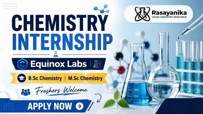 Chemistry Internship opportunity at Equinox Labs in Navi Mumbai. Apply through Equinox Labs Careers and gain hands-on laboratory experience. Chemistry Internship opportunity at Equinox Labs in Navi Mumbai. Apply through Equinox Labs Careers and gain hands-on laboratory experience.