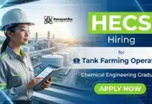 Chemical Engineering Jobs at HECS | Tank Farming Operator Opportunity Explore Chemical Engineering Jobs at HECS Careers and apply for the Tank Farming Operator opportunity in Chennai.