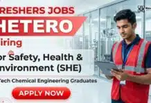 Freshers Chemistry Jobs at Hetero | Apply Now Hetero Careers announces Freshers Chemistry Jobs for graduates interested in EHS Jobs at Hyderabad business units.