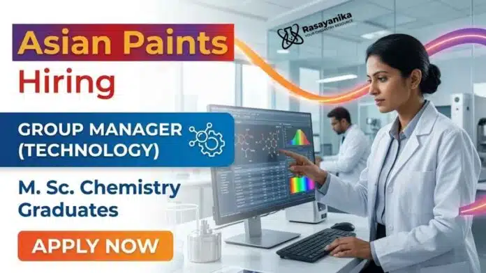 R&D Jobs at Asian Paints Careers Group Manager Technology Chemistry Jobs for MSc Chemistry Paint Technology Professionals R&D Jobs at Asian Paints Careers Group Manager Technology Chemistry Jobs for MSc Chemistry Paint Technology Professionals