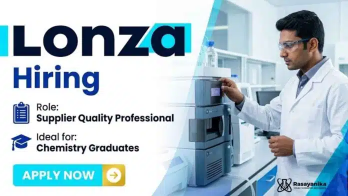 Lonza Careers announces Quality Assurance Jobs for professionals seeking Chemistry Jobs in supplier quality management. Lonza Careers announces Quality Assurance Jobs for professionals seeking Chemistry Jobs in supplier quality management.