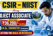 Govt Research Jobs | CSIR NIIST Recruitment For Project Associate Posts | Walk-in CSIR NIIST Recruitment announces Govt Research Jobs for Project Associate-I positions in Chemistry Research and related fields.