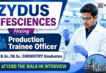 Walk-In Drive at Zydus | Chemistry Freshers Job in API Manufacturing Zydus Careers announces a Walk-In Drive featuring multiple opportunities for candidates seeking a Chemistry Freshers Job.
