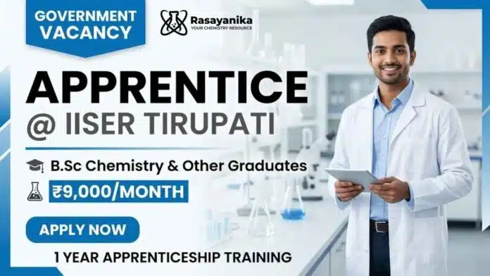 Apprentice at IISER Tirupati Government Vacancy 2026 for Graduate Candidates Apprentice at IISER Tirupati Government Vacancy 2026 for Graduate Candidates