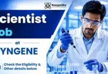 Scientist Job at Syngene | Chemistry Graduates Apply Now MSc Chemistry Job at Syngene | Scientist Job