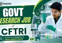 CSIR CFTRI Hiring Chemistry Graduates | Govt Research Jobs CSIR CFTRI Recruitment: Project Associate Job