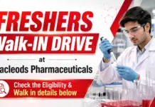 Freshers Walk-In at Macleods Pharma | Chemistry Graduates Apply Now Freshers Walk-In at Macleods Pharma | Chemistry Jobs