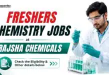 Freshers Chemistry Job at Rajsha Chemicals | Apply For QC Chemist & Plant Operator Role MSc Chemistry Freshers Job at Rajsha Chemicals | Apply Now
