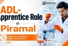 Piramal Hiring Chemistry Graduates | Apply for ADL Apprenticeship MSc Chemistry Job at Piramal | ADL-Apprentice Role