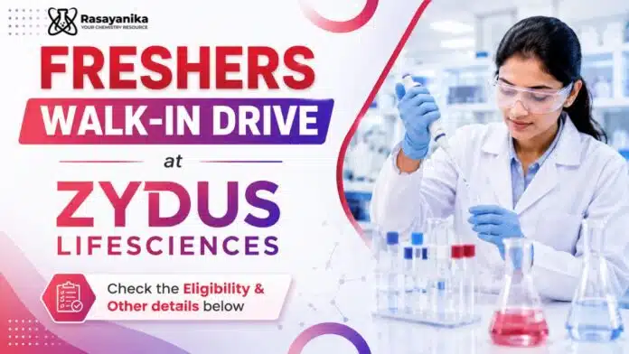 BSc Chemistry Freshers Job at Zydus | Production Trainee Jobs BSc Chemistry Freshers Job at Zydus | Production Trainee Jobs