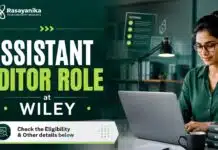 Wiley Hiring Chemistry Graduates | Hybrid Assistant Editor Role PhD Chemistry Jobs at Wiley in Pune | Assistant Editor Role