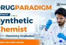 Synthetic Chemist Job at Drugparadigm | Chemistry Jobs in Hyderabad Drugparadigm Careers is hiring for a Synthetic Chemist Job in Hyderabad. Apply now and explore exciting Chemistry Jobs in pharmaceutical research.