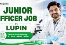 Lupin Hiring Analytical Chemistry Graduates | Junior Officer Role MSc Chemistry Job at Lupin | Junior Officer Role