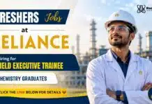 Chemistry Freshers Jobs at Reliance | Field Executive Trainee Vacancy Chemistry Freshers Jobs at Reliance Careers – Field Executive Trainee Recruitment for BSc and MSc Chemistry Graduates
