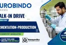 Aurobindo Lyfius Pharma Walk-In Drive | Fermentation Production Hiring Attend the Walk-In Drive through Aurobindo Careers for Chemistry Jobs in Fermentation Production at Lyfius Pharma.