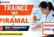 Freshers Chemistry Jobs at Piramal | R&D Trainee Jobs Freshers Chemistry Jobs at Piramal Careers for Trainee R&D M.Sc Chemistry graduates