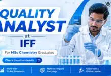 IFF Hiring Chemistry Graduates | Quality Analyst Job Quality Analyst Job at IFF | MSc Chemistry Job