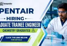 Graduate Trainee Jobs at Pentair | Chemical Engineering Jobs Graduate Trainee Jobs at Pentair Careers. Great opportunity for fresh graduates seeking Chemical Engineering Jobs in Goa.