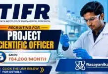 ₹84,200/Month Scientific Officer Vacancy at TIFR | Apply Online TIFR Scientific Officer Recruitment 2026 | Govt Research Jobs for Chemistry & Life Sciences | Apply Online