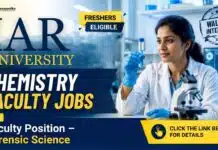 Chemistry Faculty Jobs | Walk-in Freshers Jobs at IAR University Apply now for Chemistry Faculty Jobs at IAR University. Attend the Walk-in interview for exciting Freshers Jobs in academia.
