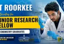 JRF Vacancy at IIT Roorkee | Chemistry Research Opportunity JRF Vacancy at IIT Roorkee for candidates seeking a Chemistry Research Career in membrane technology and water treatment