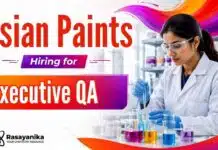 Quality Assurance Jobs at Asian Paints | Chemical Engineering Candidates Apply Now Quality Assurance Jobs at Asian Paints | Chemistry Jobs in Quality Assurance and Laboratory Operations